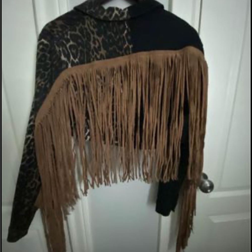 Fringe denim jacket